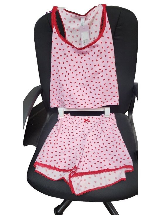wild fable Other - Wild Fable Women's Pink Heart Pajama Set  Pink/Red Size !X New!!!